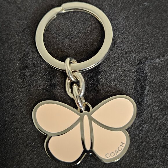 Coach Pink Butterfly Keychain - Picture 1 of 2